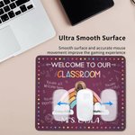 Personalized Welcome To Our Classroom Name Mouse Pad with Cartoon Teacher Character Appreciation Back to School Gift for Teacher