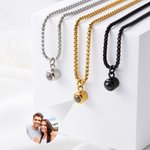 Personalized Photo Projection Box Chain Necklace Curb Link Bracelet Birthday Valentine's Day Gift for Men
