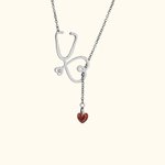 Personalisierte Stethoskop Halskette mit Herz Birthstone Medical Student Graduierung Anerkennung Geschenk für Arzt Krankenschwester