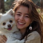 Personalisierte handgemachte Ton Haustier Porträt Schlüsselanhänger Ohrringe Halskette Magnet Kühlschrank Aufkleber Geburtstag Geschenk für Tierliebha