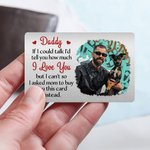 Henkilökohtainen isä rakastan sinua Pet Photo lompakko kortti otsikko Memorial Isänpäivä lahja koiran isä kissa isä Pet Lover