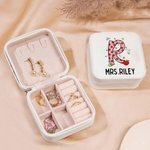 Personalized Graffiti Pencil Apple Portable Jewellery Box with Name Initial Teacher's Day Appreciation Gift for Teacher