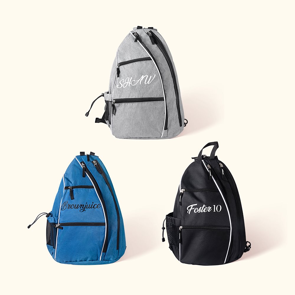 Sac à dos de sport de grande capacité pour Pickleball avec nom Cadeau d'anniversaire pour les amoureux du sport