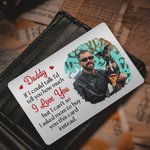 Henkilökohtainen isä rakastan sinua Pet Photo lompakko kortti otsikko Memorial Isänpäivä lahja koiran isä kissa isä Pet Lover