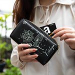 Henkilökohtainen Zodiac syntymä kukka nahka käsi lompakko nimi syntymäpäivä vuosipäivä lahja naisille