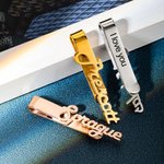 Personlig slipsnål med namn och graverad text Fars dag Födelsedagspresent för män