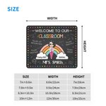 Personalized Welcome To Our Classroom Name Mouse Pad with Cartoon Teacher Character Appreciation Back to School Gift for Teacher