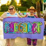 Personalized Oversized Quick Dry Bright Paisley Floral Beach Towel with Name Birthday Summer Vacation Party Gift for Her