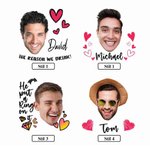 Personalisierter Wasserdichter Tattoo-Aufkleber mit Namen Temporärer Gesicht Foto Sticker Party Geburtstag Hochzeit Geschenk