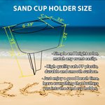 Personalisierte Multicolor Strand Tasse und Handy-Halter mit Text und Muster Strand Accessoire Graduierung Reise Geschenk für Outdoor-Liebhaber