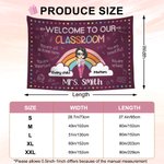 Personalized Cartoon Rainbow Welcome To Our Classroom Tapestry with Name Teacher's Day Back to School Gift for Teacher
