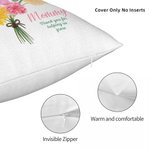 Funda de almohada personalizada con 1 o 8 nombres y un bouquet floral de huellas de manos Regalo de cumpleaños para mamá