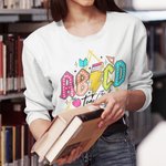 Camiseta y sudadera personalizadas ABCD Teacher Tour con nombre Apreciación Regalo de vuelta al cole para profesor