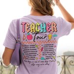 Camiseta y sudadera personalizadas ABCD Teacher Tour con nombre Apreciación Regalo de vuelta al cole para profesor
