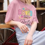 Camiseta y sudadera personalizadas ABCD Teacher Tour con nombre Apreciación Regalo de vuelta al cole para profesor