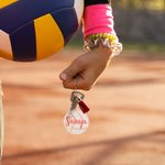 Llavero acrílico personalizado con borla de voleibol y nombre Juego de 2 regalos de cumpleaños para los amantes del voleibol