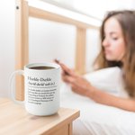 Personalisierte Aufenthalt im Bett Haustier Thema Hurkle Durkle weißer Keramik-Kaffeebecher mit Namen lustige Geburtstagsgeschenk für Hund Katze Haust