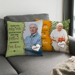 Personalized Photo Memorial Throw Pillow Cover with Name Sympathy Bereavement Gift for Loss of Loved One