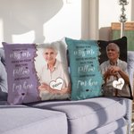 Personalized Photo Memorial Throw Pillow Cover with Name Sympathy Bereavement Gift for Loss of Loved One
