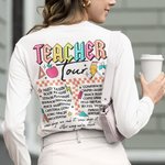 Camiseta y sudadera personalizadas ABCD Teacher Tour con nombre Apreciación Regalo de vuelta al cole para profesor