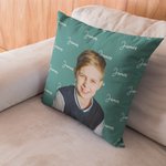 Personalisierte Multi-Color-Foto werfen Kissenbezug mit Namen Home Decor Geburtstagsgeschenk für Familie