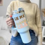 Personalized Stay in Bed with Pet In My Hurkle Durkle Era Large Capacity 40oz Tumbler with Handle Lid and Straw Funny Birthday Gift for Pet Lover