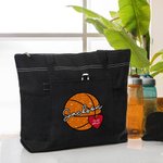 Personalized Basketball Softball Baseball Large Capacity Tote Bag with Name Birthday Game Day Gift for Sports Lovers