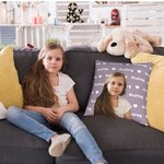 Personalisierte Multi-Color-Foto werfen Kissenbezug mit Namen Home Decor Geburtstagsgeschenk für Familie