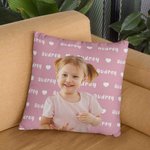 Personalisierte Multi-Color-Foto werfen Kissenbezug mit Namen Home Decor Geburtstagsgeschenk für Familie