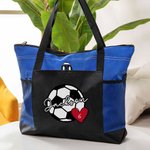 Personalized Basketball Softball Baseball Large Capacity Tote Bag with Name Birthday Game Day Gift for Sports Lovers