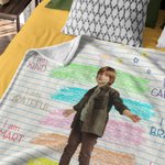 Personalized Colourful Crayon Drawing Self Affirmation Soft Blanket with Photo and Name Children's Day Birthday Inspirational Gift for Kid