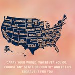 Pulsera personalizada de acero inoxidable para hombre con nombres o mapas grabados Regalo de aniversario de una relación a distancia para él