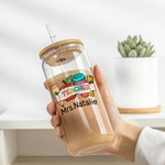 Personalized Cute Pencil Apple Ruler 20oz Glass Cup with Name Straw Teacher's Day Appreciation Gift for Teacher
