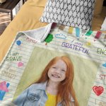 Personalized Colourful Pencil Drawing Self Affirmation Soft Blanket with Photo and Name Children's Day Birthday Inspirational Gift for Kid