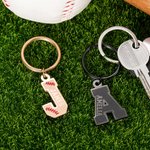 Llavero personalizado con nombre y número de béisbol Regalo de cumpleaños para amantes del deporte