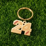 Llavero personalizado con nombre y número de béisbol Regalo de cumpleaños para amantes del deporte