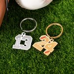 Llavero personalizado con nombre y número de béisbol Regalo de cumpleaños para amantes del deporte