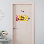 Personalisierte Bleistift hölzerne Willkommen hängende Zeichen mit Namen und Fliege Klassenzimmer Büro Dekor zurück zu Schule Lehrer Tag Geschenk für 