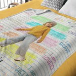 Personalized Colourful Crayon Drawing Self Affirmation Soft Blanket with Photo and Name Children's Day Birthday Inspirational Gift for Kid