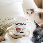 Personalisierte Glück ist Hurkle-Durklinging mit Haustieren Keramik Becher mit Namen Geburtstag Geschenk für Tierliebhaber