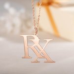 Gepersonaliseerde chique dubbele letters ketting bruiloft verjaardag sieraden cadeau voor vrouwen