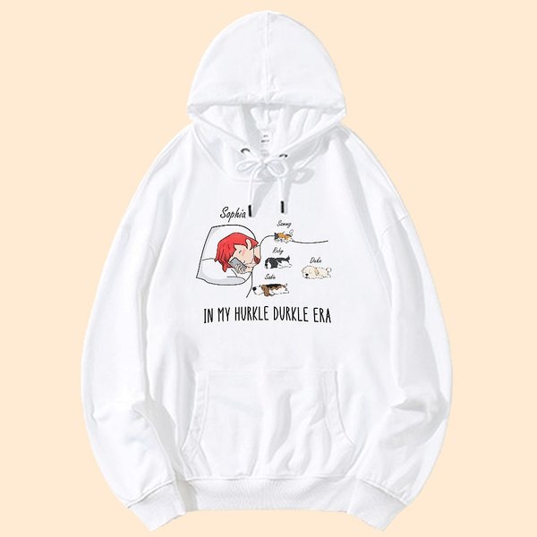Personalized In My Hurkle Durkle Era Pet T-shirt Sweatshirt Hoodie with Name Birthday Anniversary Gift for Pet Lover
