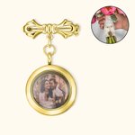 Personalisierte Foto Anstecknadel Brautstrauß Anhänger Pin Charms Erinnerung Hochzeit Graduierung Geschenk für Bräutigam Braut Absolventen