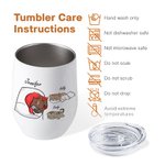 Personalized In my Hurkle Durkle Era Dog Cat 12oz Wine Tumbler with Name Birthday Anniversary Gift for Pet Lovers