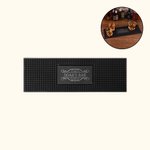 Personalisierte rutschfeste schwarze Gummimatte mit eingraviertem Namen Geburtstag Vatertag Bar Dekor Geschenk für ihn