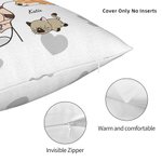 Personalized Happiness Is Hurkle Durkling With Pet Dog Cat Throw Pillow Cover with Name Birthday Gift for Pet Lovers