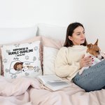 Personalized Happiness Is Hurkle Durkling With Pet Dog Cat Throw Pillow Cover with Name Birthday Gift for Pet Lovers