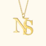 Gepersonaliseerde chique dubbele letters ketting bruiloft verjaardag sieraden cadeau voor vrouwen