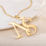 Gepersonaliseerde chique dubbele letters ketting bruiloft verjaardag sieraden cadeau voor vrouwen