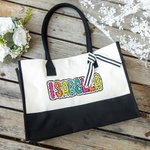 Dálmata Lunares Personalizada Bolsa de Lona de Gran Capacidad con Nombre y Forro Impermeable Fiesta de Novia Regalo de Cumpleaños para Ella